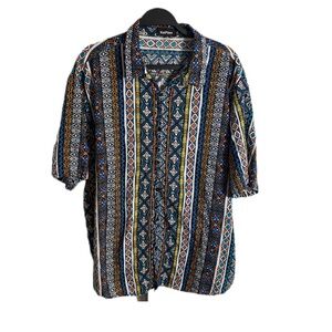 VatPave Men’s XXL Summer Tropical Short Sleeve Button Down Shirt Loose Fit